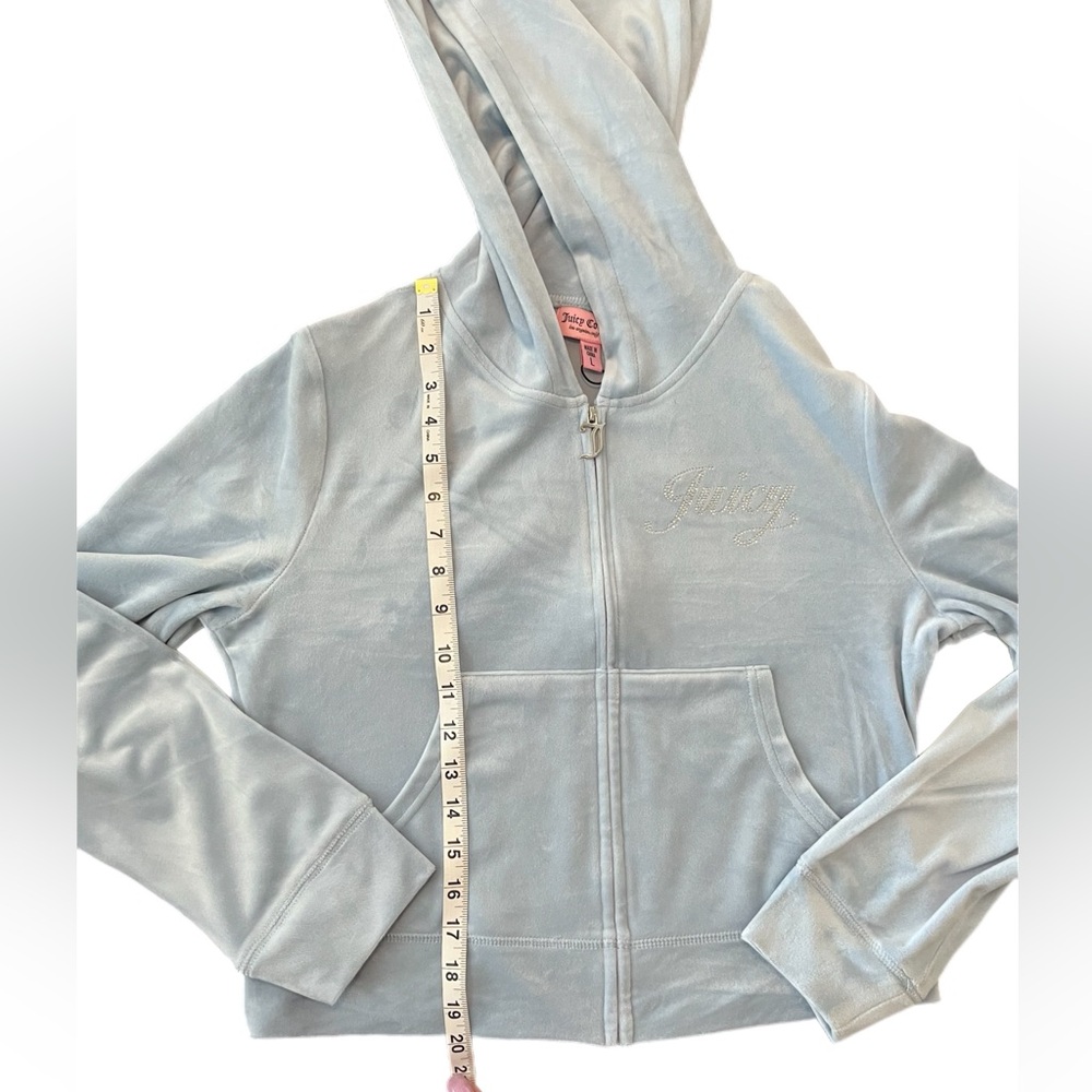 Juicy Couture Women's Light Blue Zip-Up Hoodie 🩵 - Picture 6 of 10